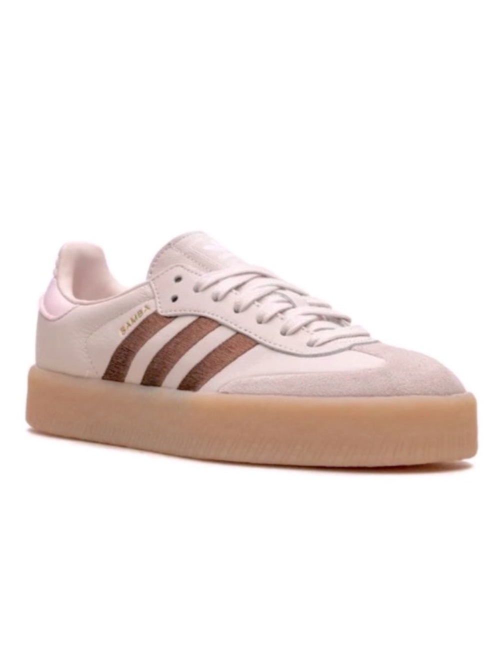 NWT Adidas Sambae platform gum sneakers putty mauve pink brown